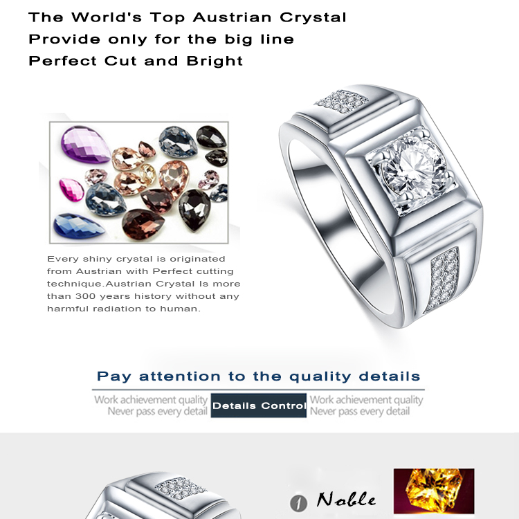 Men's Big Ring Bijouterie Male Wedding Jewelry (CRI0406-B)