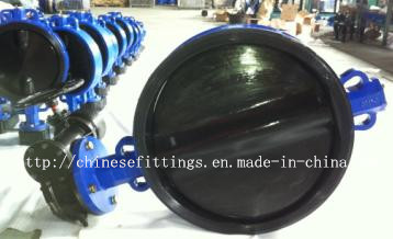 Wom Gear Carbon Steel Wafer Butterfly Valve Without Pin