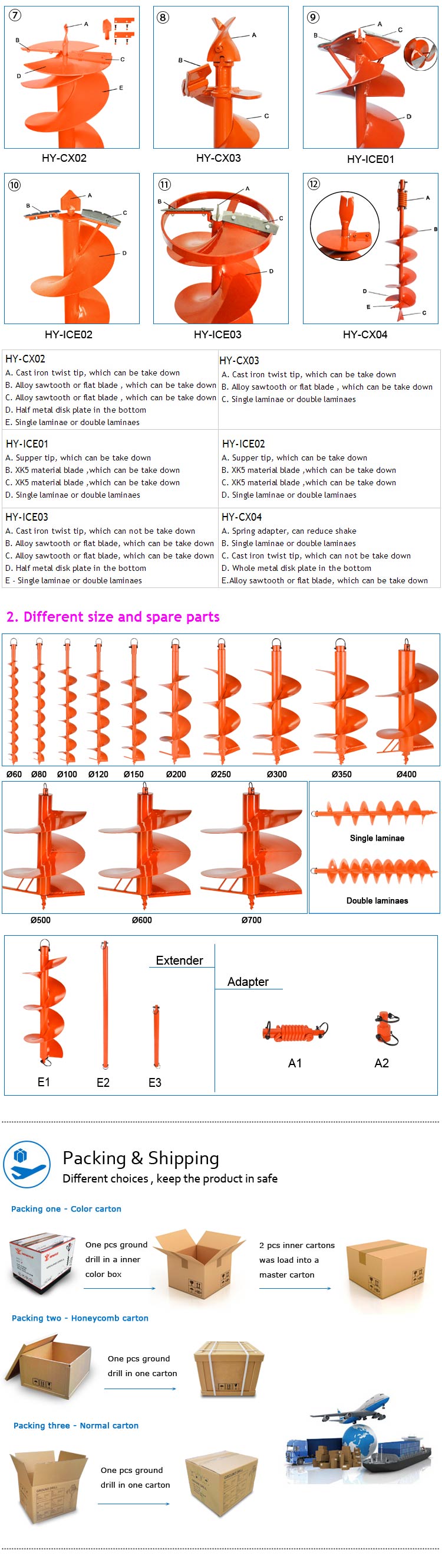 Four Stroke Ground Drill for Digging Hole