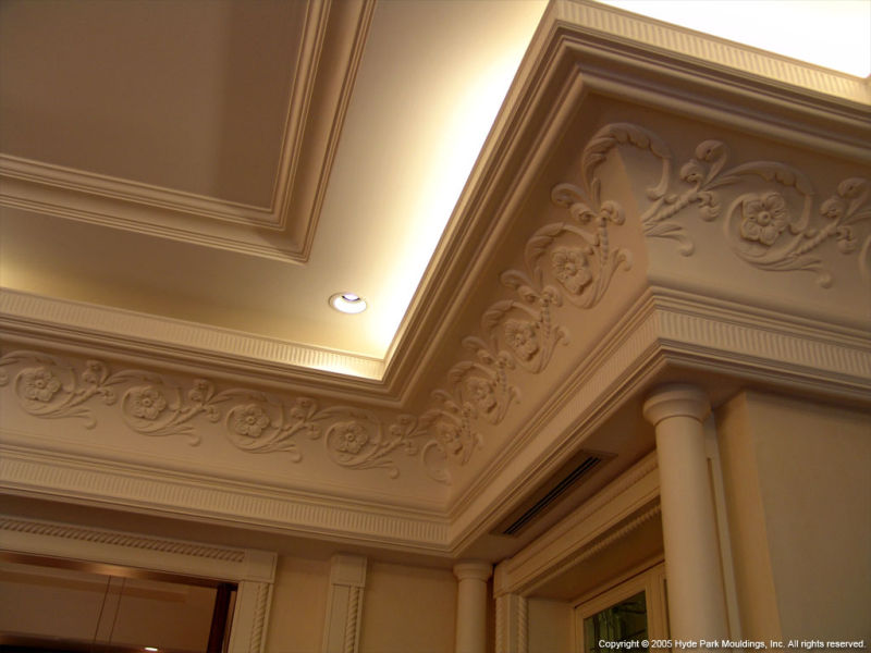 Gold Color Hotselling PU Cornice PU Moulding