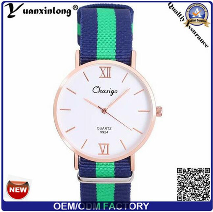 Yxl-523 Japan Movement Stainless Steel Classical Nato Band Couple Watch, Slim Nato Nylon Strap Watches