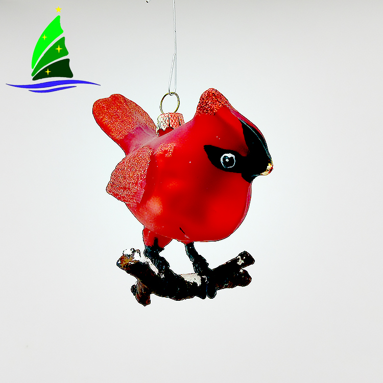 Bird Glass Christmas Ornaments