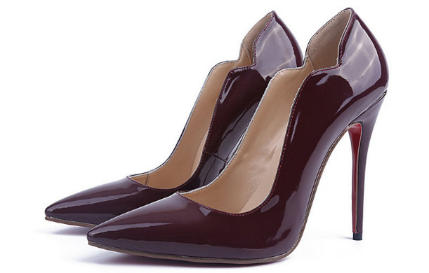 Fashion Style Burgundy High Heel Women Shoes (HS17-064)