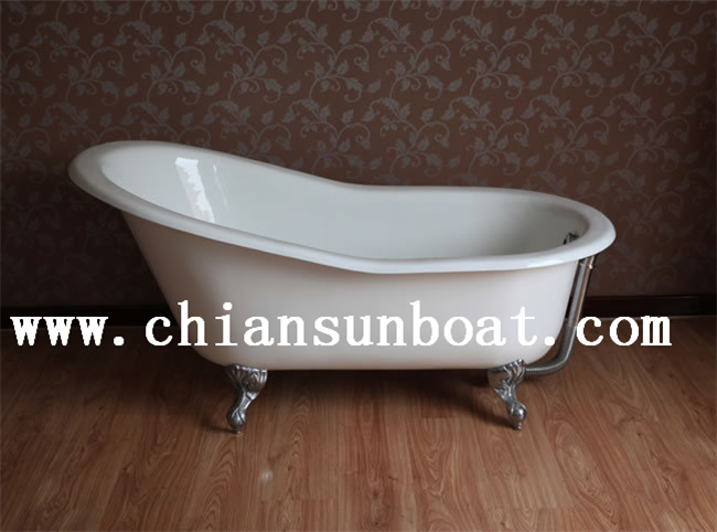 Enamel Single Bathtub with Legs