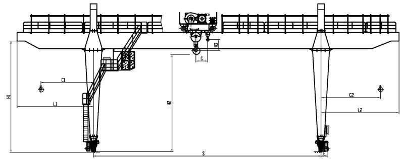 Double Girder Gantry Crane with Capacity 10 Ton to 50 Ton