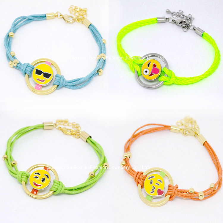 Wholesale Emoji Rope Bracelet for Girls