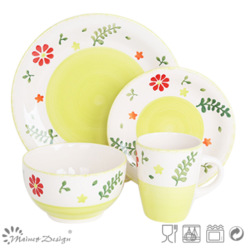 16PCS Dinner Set Handpainting Flower Design Cheap Price