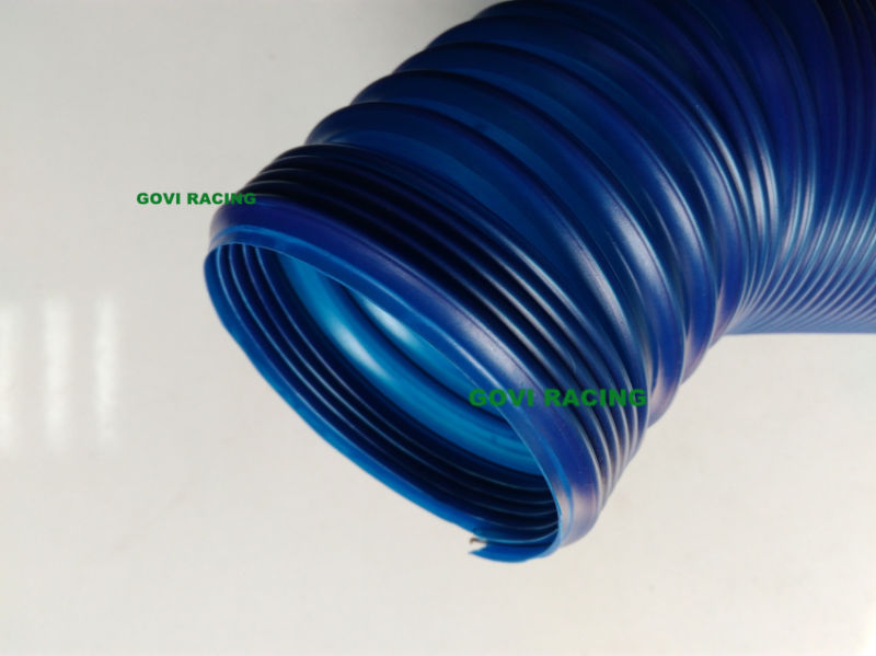 3 Inch Blue PVC Plastic Air Intake Pipe with 90/100cm Extended Length