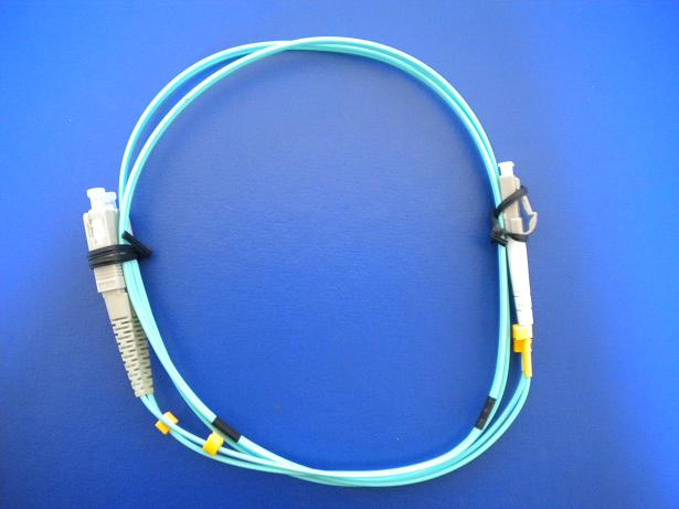 10g Om3 MTRJ-ST/PC Duplex Fiber Optic Patch Cord