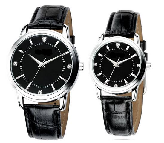 Yxl-336 Simple Design Watch Leather Strap Couple Watches Gold Plated Water Resistant for Mens Women