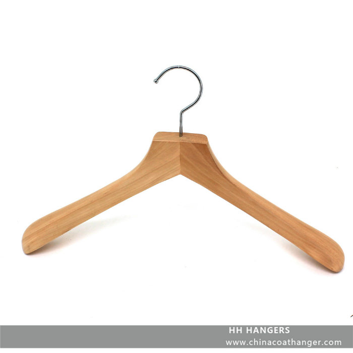 Wooden Mohagany Top Suit Hanger with Logo Lasered