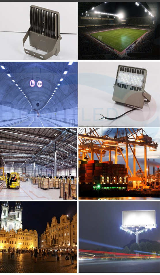 80W LED Flood Lighting with Ce/RoHS 110lm/W