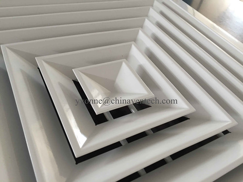 HVAC System Aluminum 4-Way Square Air Diffuser