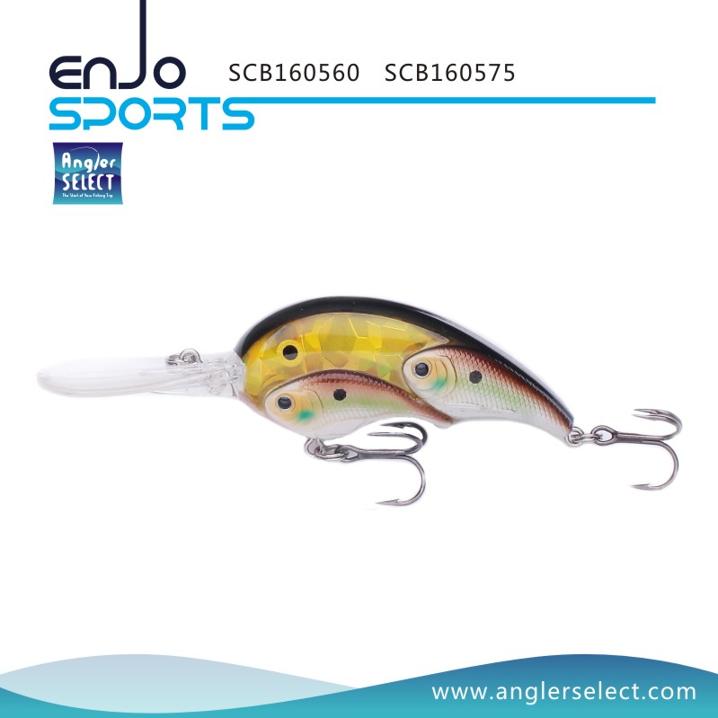 Angler Select Fishing Tackle School Fish Crankbait Lure with Bkk Treble Hooks (CB1075)