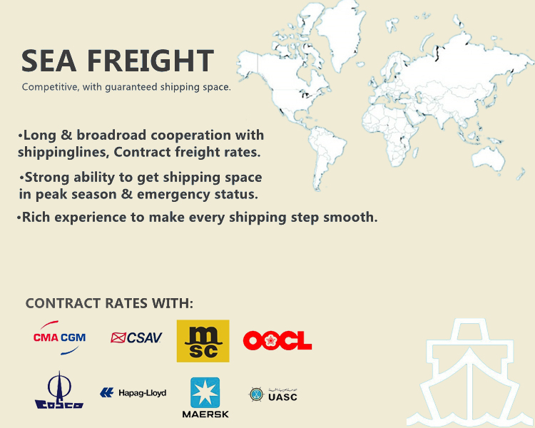 Competitive Sea Freight Rates From China to Worldwide.