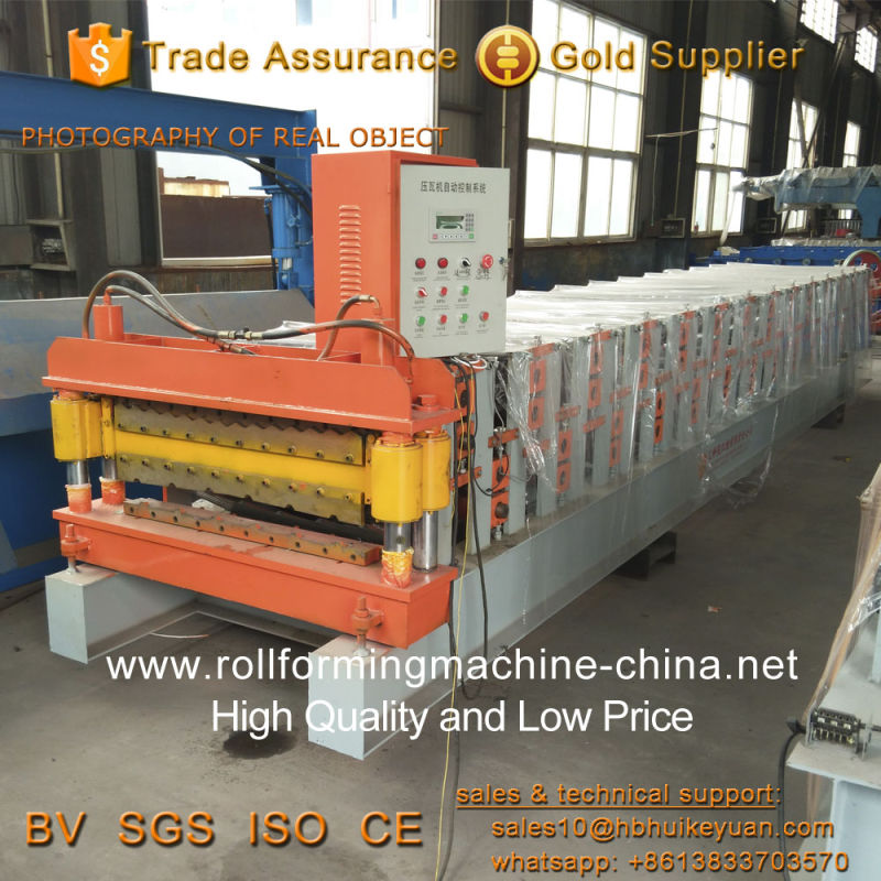 Double Layer Color Steel Tiles Roll Forming Machine for Corrugated and Dovetail Panels