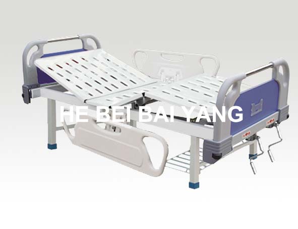 (A-77) -- Double-Function Manual Hospital Bed with ABS Bed Head