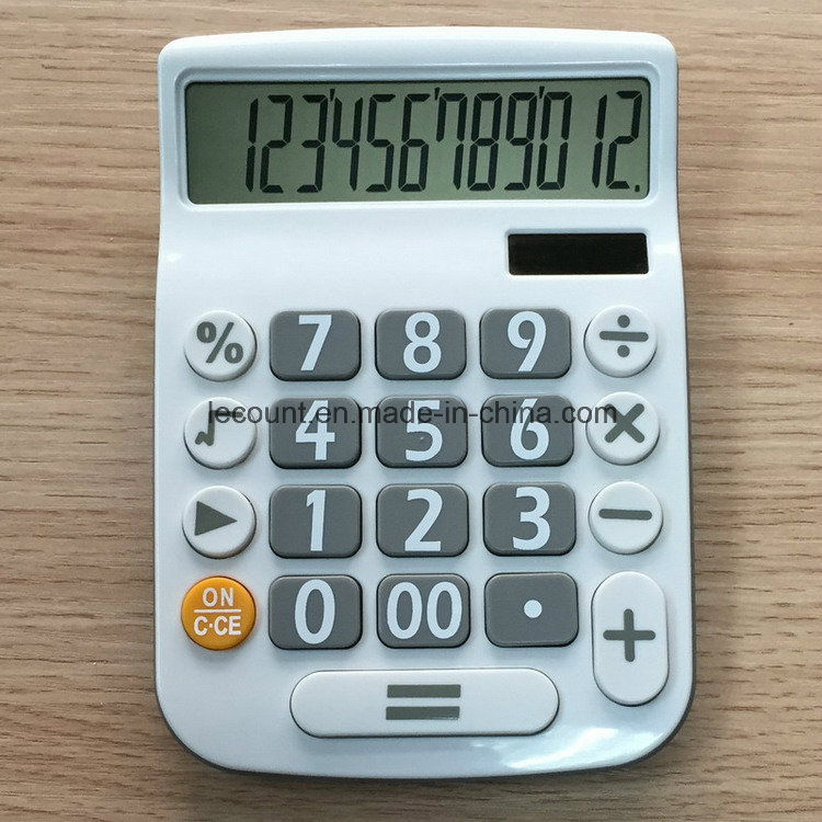 12 Digits Dual Power Desktop Calculator with Big LCD Display and Big Keys (LC201-12D)