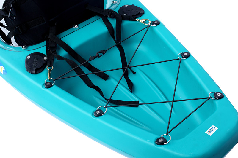 Single Sit on Top Bottom Transparent Fishing Kayak with Deluxe Kayak Seat