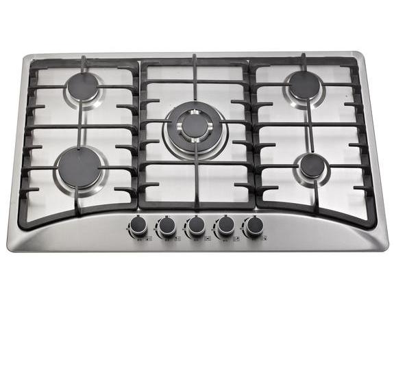 Cheap Price 5 Burner 201 Stainless Steel Cooktop Gas Stove