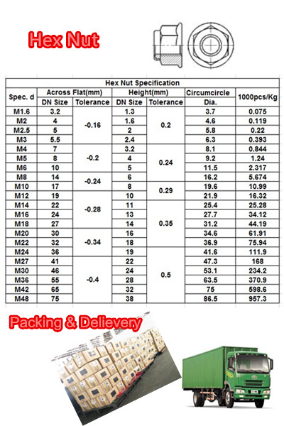 DIN6923 / GB6187-86 / ISO4161 Hexagon Flange Nut M5~M40