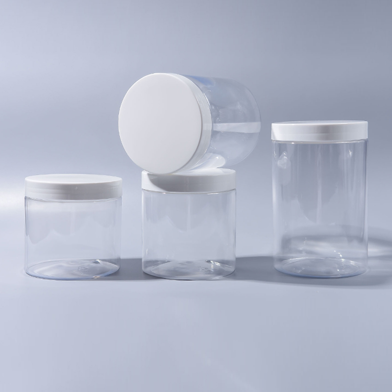 30ml/50ml/60ml/80ml Pet Jar Plastic Wide Mouth Jar for Candy for Food for Ice Cream for Cosmetic Food Grade with Plastic Caps