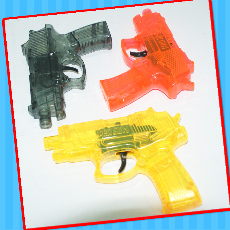 Plastic Flint Sparking Pistol Gun Toy with Candy