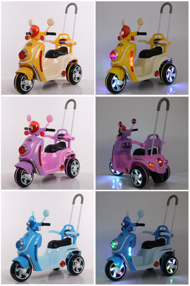 New Model Cheap China Mini Kids Motorcycle with Push Bar for Sale