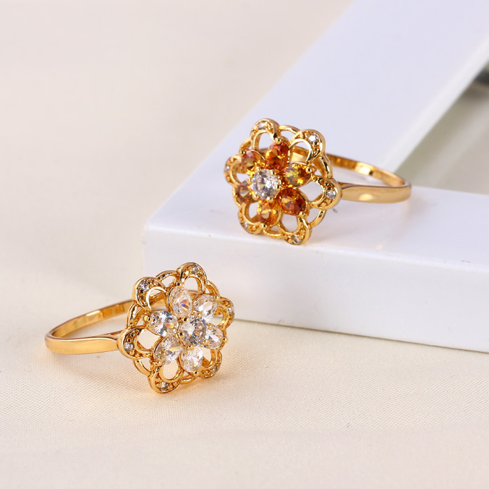 Xuping Luxury Flower Ring with Synthetic CZ