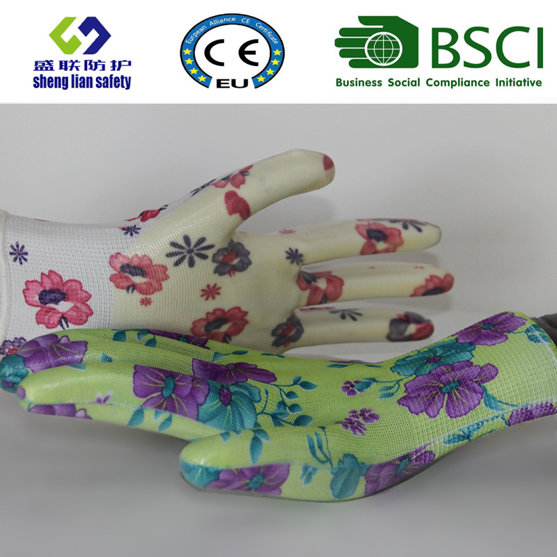 Garden Nitrile Coated Glove Labor Protective Safety Work Gloves