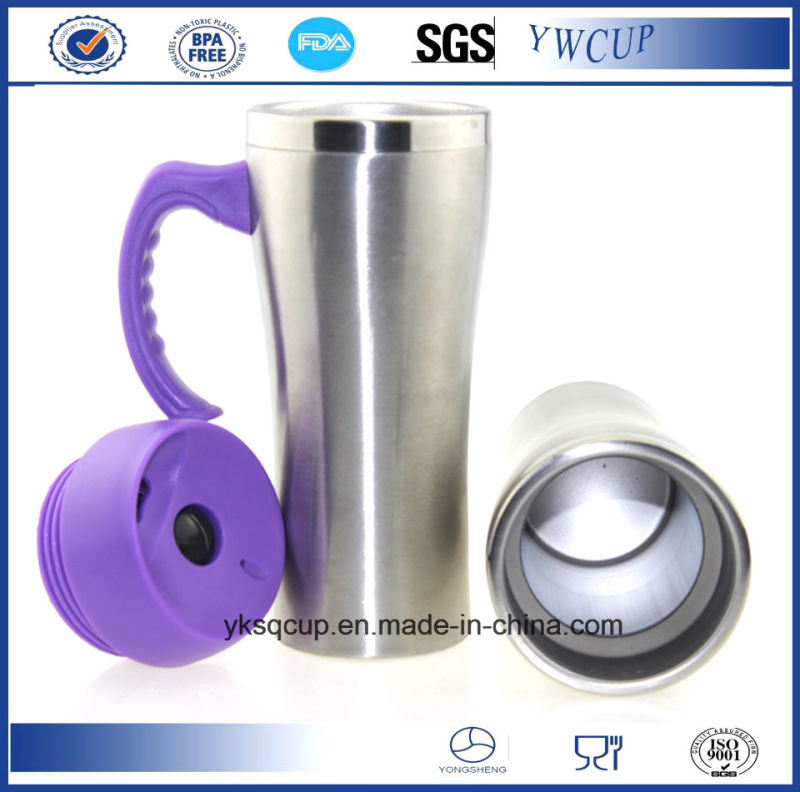 Best Quality Double Wall Stainless Steel Vacuum Travel Mug/ Auto Mug / Travel Tumbler Insulation for Coffee with Handle