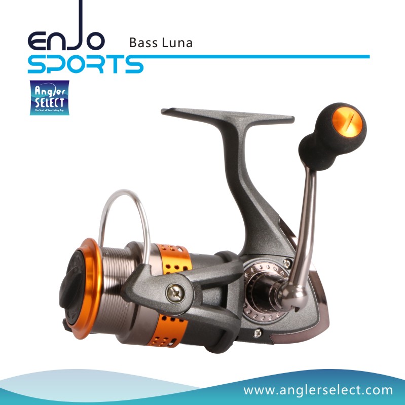 Angler Select Bass Luna Extreme Light Weight Bass Fishing Spinning Reel Salt & Fresh Water Hpb Ball Bearings Fishing Reel (Bass Luna 200)