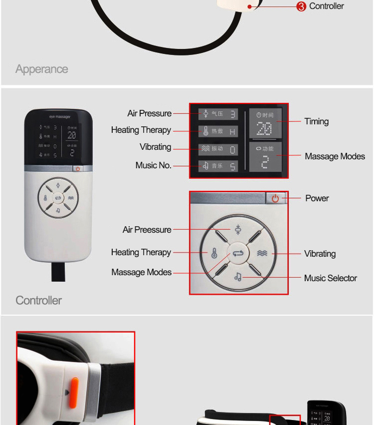 Health Care Electric Eye Massager (RT-E01)