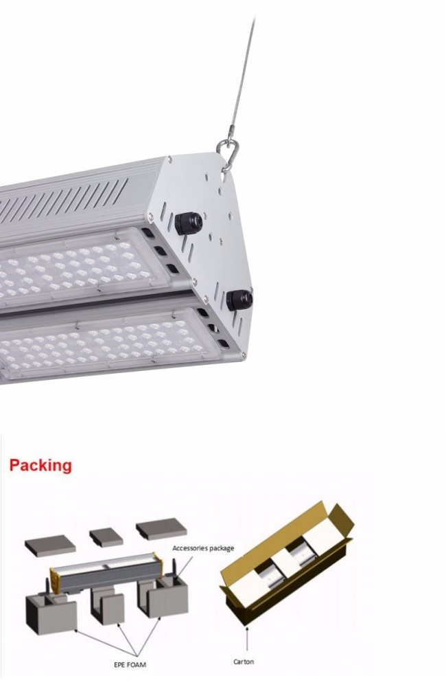 IP65 Outdoor Warehouse Lighting Industrial Aluminum 400W Linear LED High Bay Light