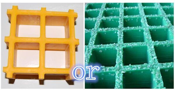 FRP/GRP Plastic Grating, Fibreglass/Glassfiber Gritted or Concave Gating.