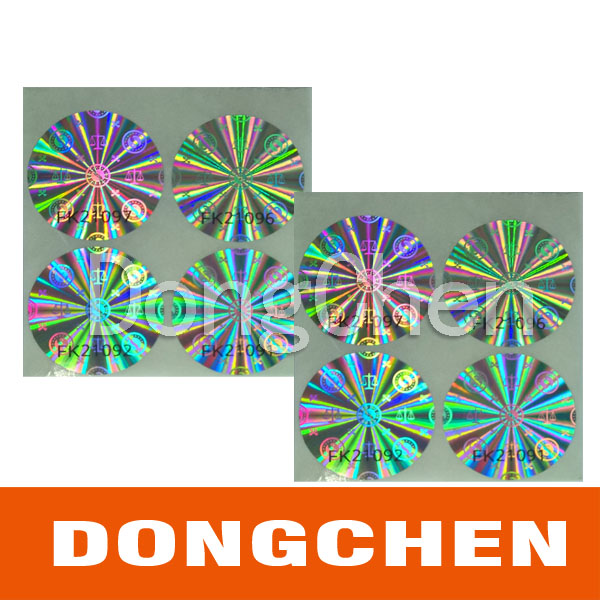 Self Adhesive Transparent Holographic Pet Roll Sticker