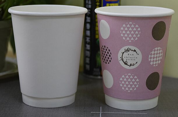 Double Wall Hot Paper Cup Take Away Coffee Tea Disposable Cups