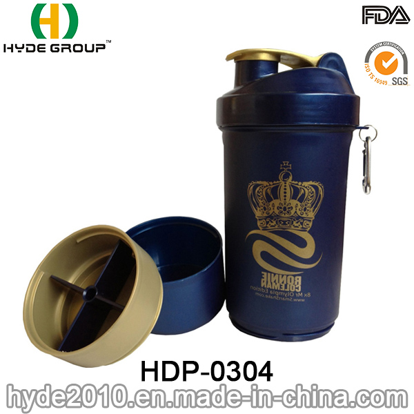 600ml BPA Free Plastic Protein Smart Shaker Bottle (HDP-0304)