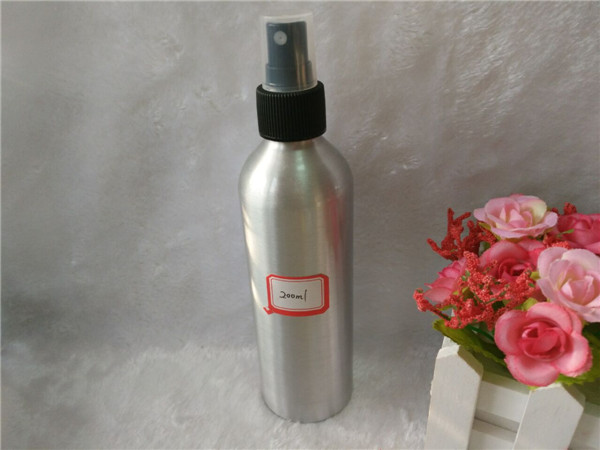 200ml Cosmetic Aluminum Bottle with Lotion and Spray Pump