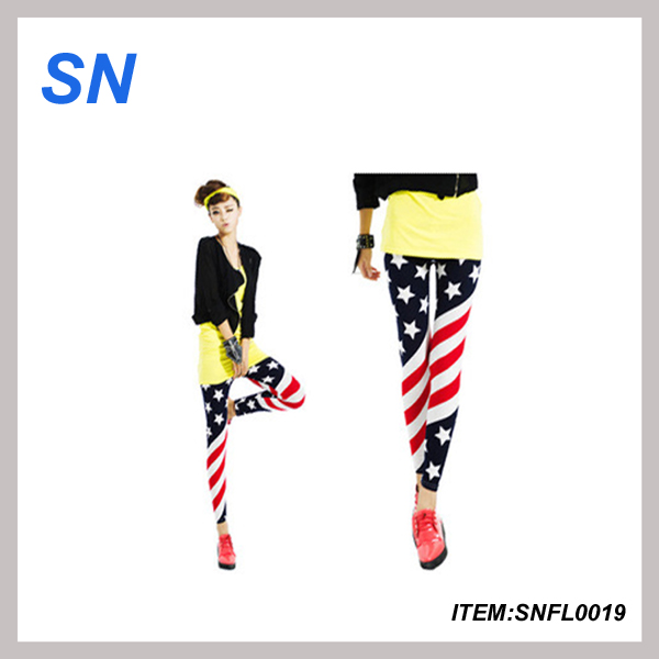 Fashion Leggings with American Flag (SNFL0019)