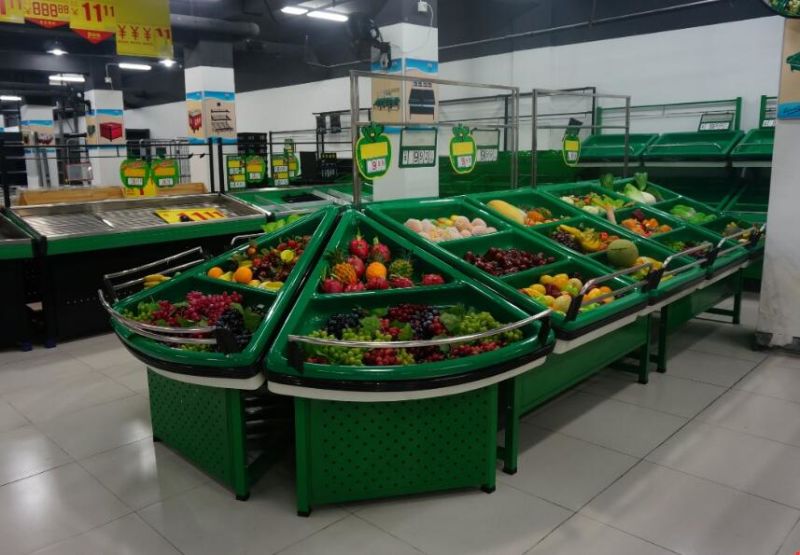 Supermarket Fresh Fruit and Vegetable Display Rack