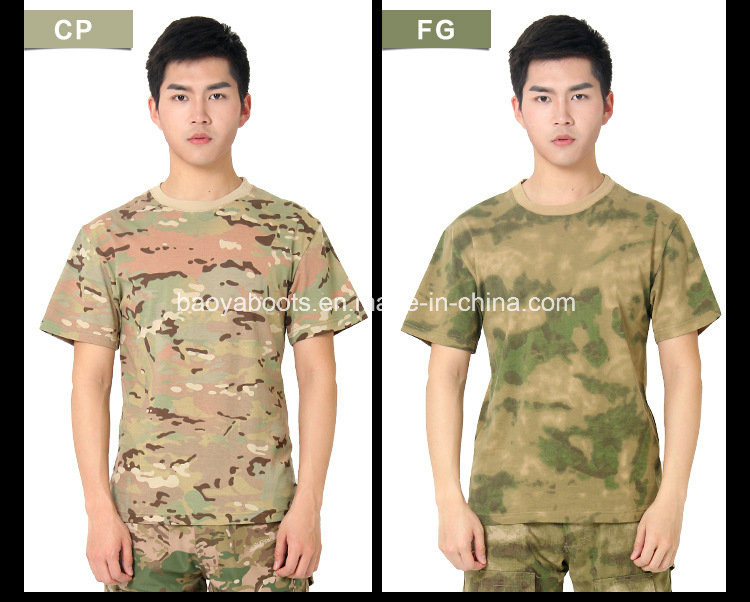 Camouflage Sport Army Round Collar Casual T-Shirts