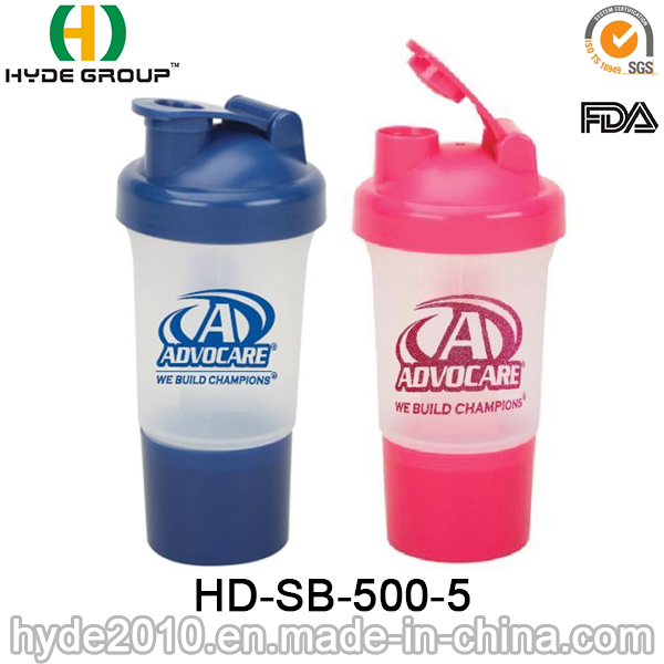 500ml BPA Free Wholesale Protein Smart Shaker Bottle (HD-SB-500-5)