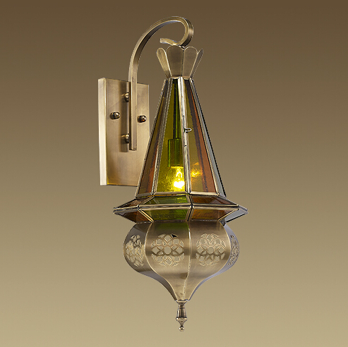 Wall Lamp Moroccan Brass Lantern (L1107-1S)