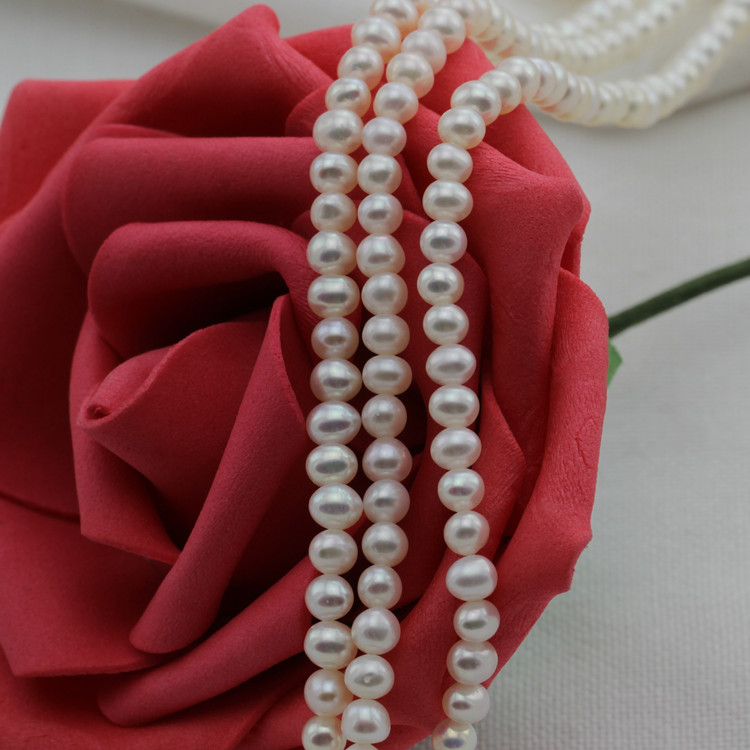 Small Size 3mm Natural off Round Shape Freshwater Pearl Beads