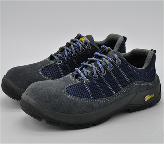 Blue Suede Leather Protetive Safety Shoes Ufa103