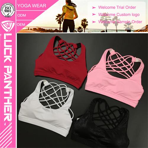 Custom Made Wholesale Sexy Yoga Clothing Cross Back Sports Bra