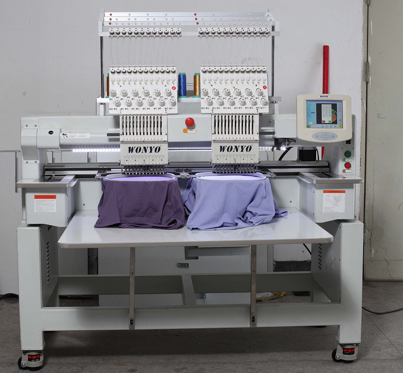 Double Head High Speed Good Design Computer Embroidery Machine 9 and 12 Colors
