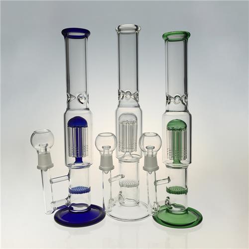 8 Arms Honeycomb Perc Hookah Glass Water Pipes for Smoking (ES-GB-396)