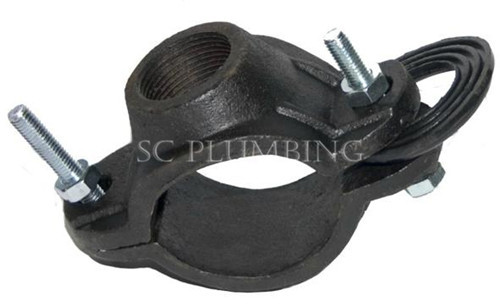 Saddle Clamp for PVC Pipe / Gray Cast Iron